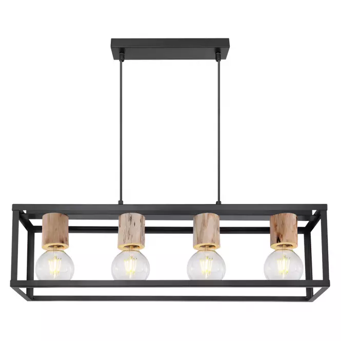 Lampa 15476-4H čierna-zlatá LS4