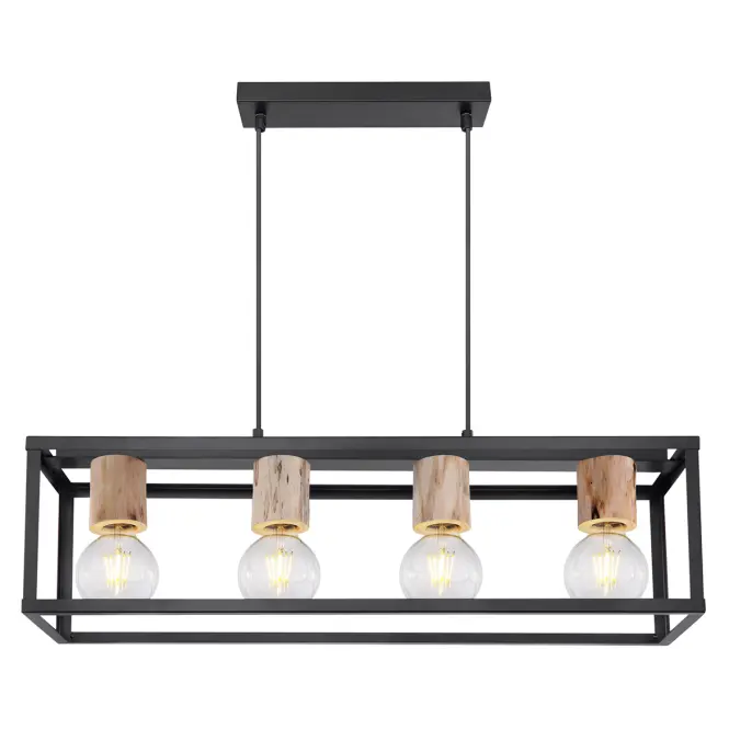 Lampa 15476-4H čierna-zlatá LS4,4