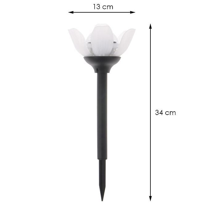 Solárna lampa biely tulipán  ST 93