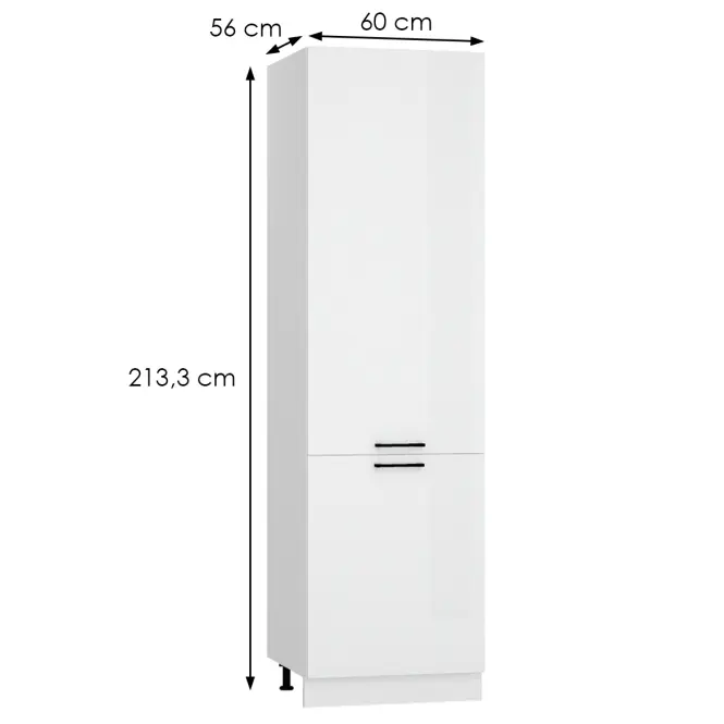 Kuchynská skrinka Oscar D60lo 2133 Pl 2fr biely lesk/biela,2
