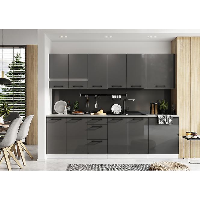 Kuchynská skrinka Oscar W60/68 Slim PL s čiernym digestorom A