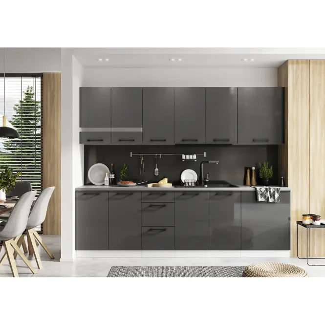 Kuchynská skrinka Oscar W60/68 Slim PL s čiernym digestorom A,5
