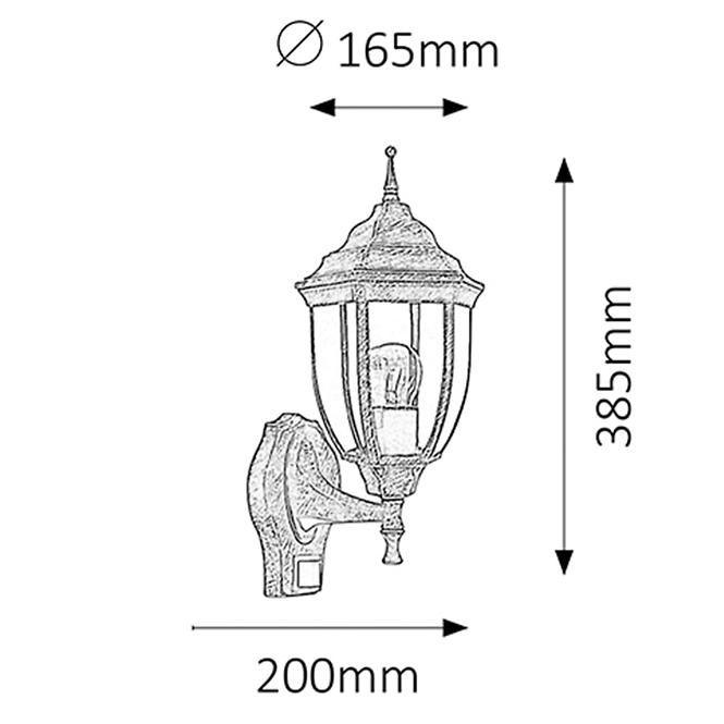 Nastenná záhradná lampa Nizza 8458 K1G