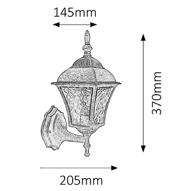 Nastenná záhradná lampa Toscana 8397 K1G