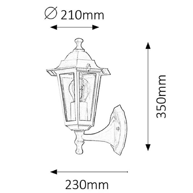 Nastenná záhradná lampa Valence 8204 K1G