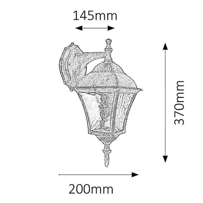 Nastenná záhradná lampa Toscana 8391 K1