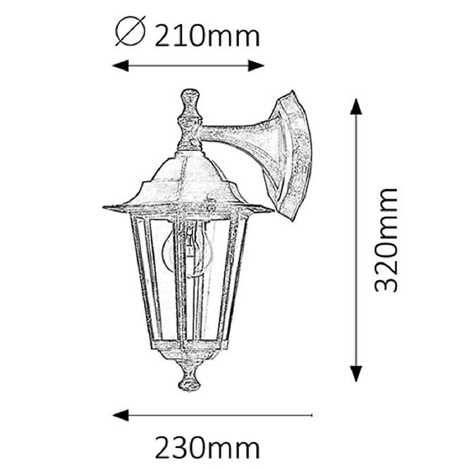 Nastenná záhradná lampa Valence 8232 K1D