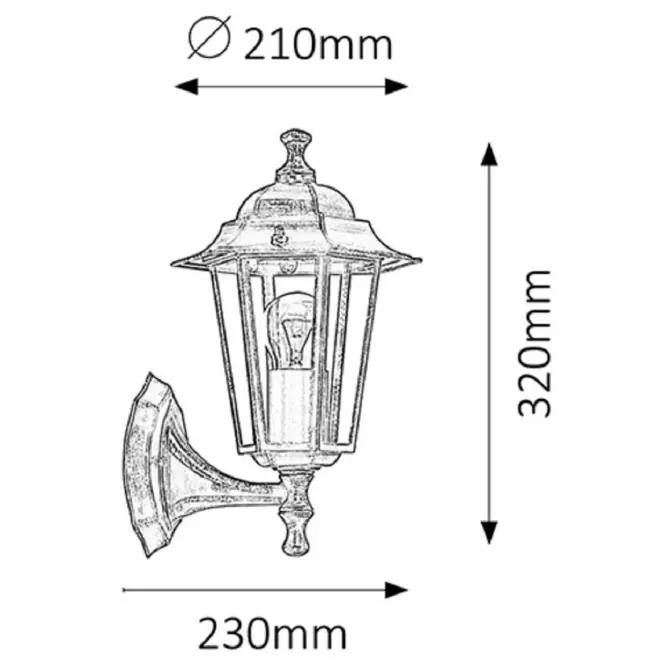 Nástenná záhradná lampa Valence 8234 K1G,3