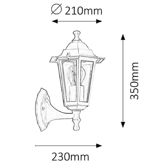 Nastenná záhradná lampa Valence 8203 K1D