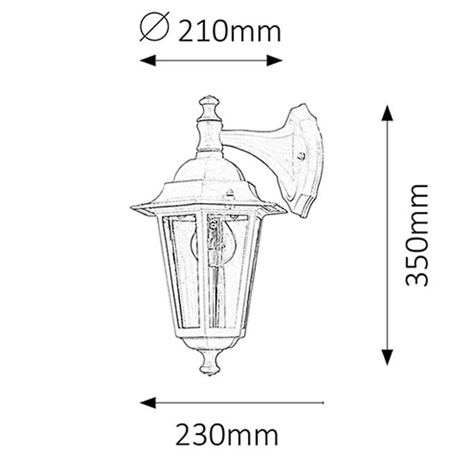 Nastenná záhradná lampa Valence 8202 K1D