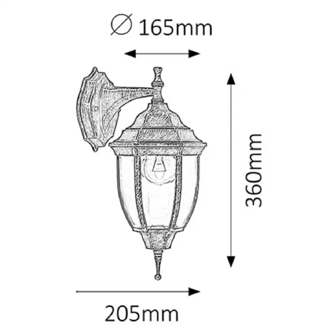 Nástenná záhradná lampa Nizza 8451,2