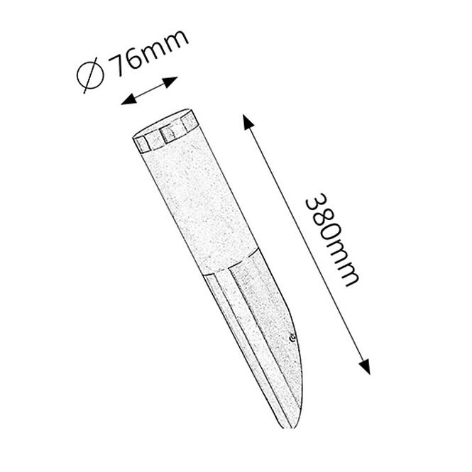 Nastenná záhradná lampa INOX 8261 K1