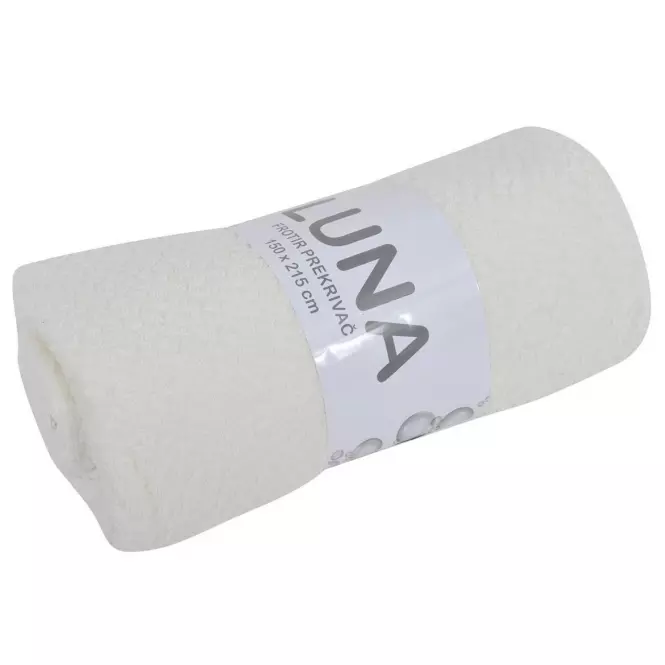 Prikrývka na posteľ Luna bavlna 150x215 biela
