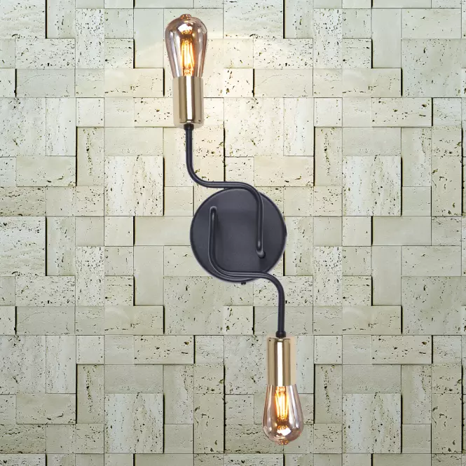 Luster Kuga Čierna/Zlatý K-4945 LW2