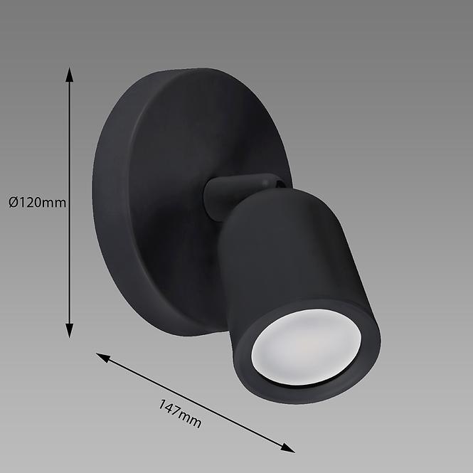 Nastenná lampa Bogna GU10 1C Black 03983 K1