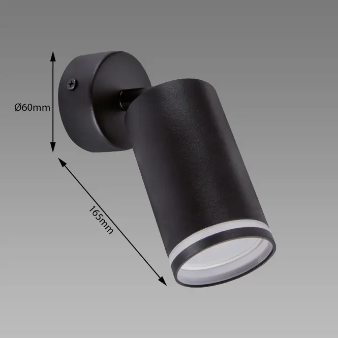 Nástenná lampa Zula SPT GU10 Black 03996 K1,2
