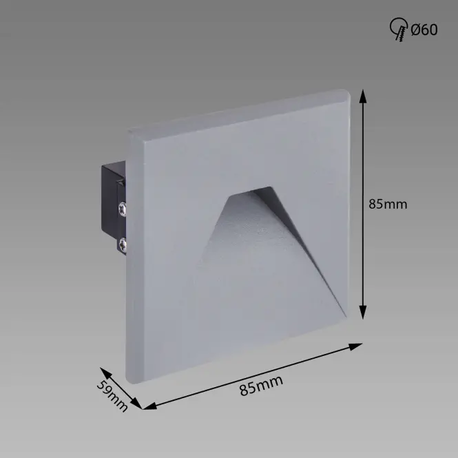 Nástenné svietidlo Kurs LED D 1,6W Grey NW 03907 K1