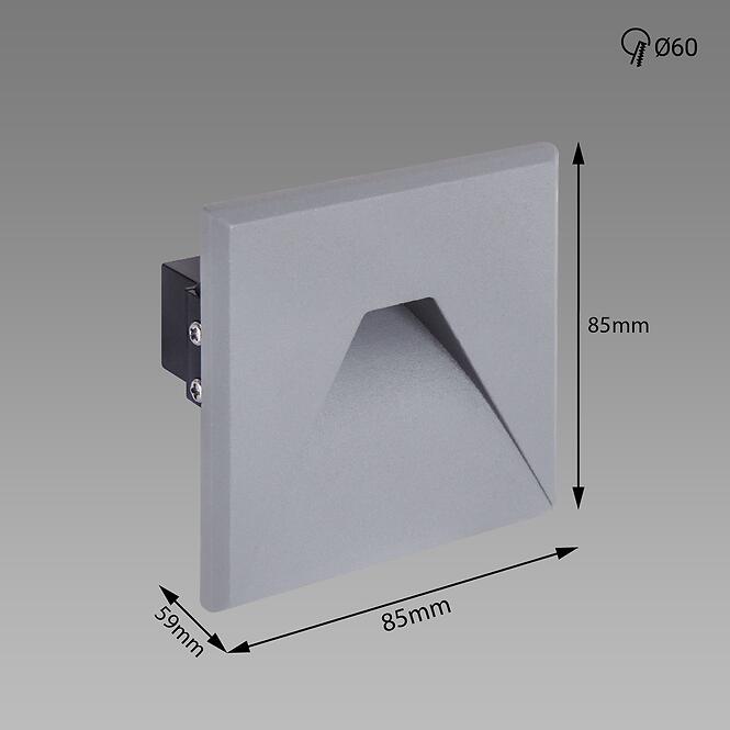Nástenné svietidlo Kurs LED D 1,6W Grey NW 03907 K1