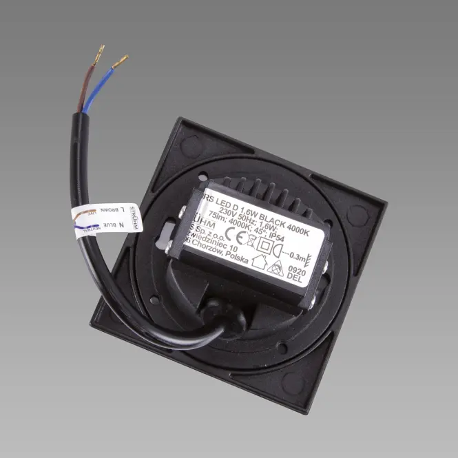 Nástenné svietidlo Kurs LED D 1,6W Black NW 03909 K1