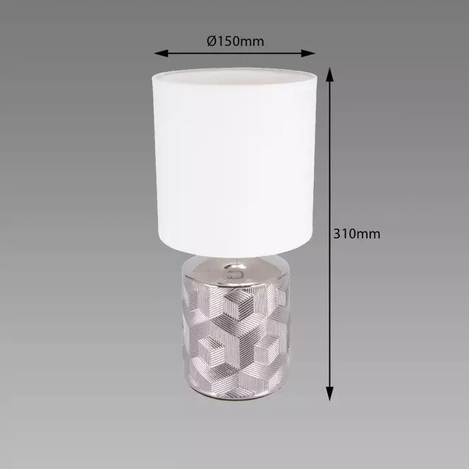 Lampa Linda E14 chróm/biela 03785 LB1,3