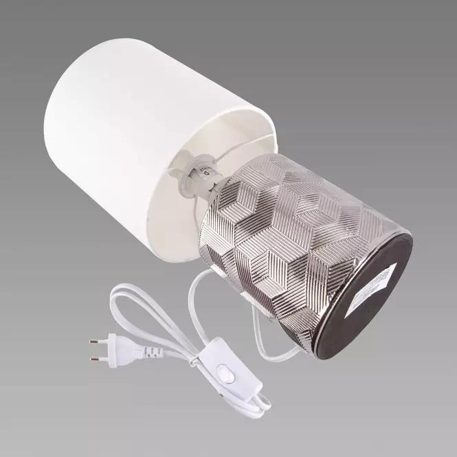 Lampa Linda E14 chróm/biela 03785 LB1,5