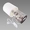 Lampa Linda E14 chróm/biela 03785 LB1,5