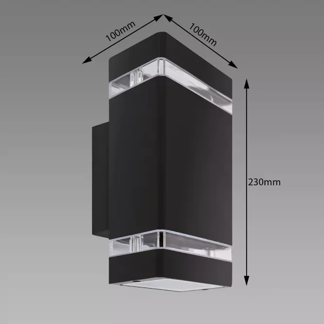 Lampa Bruno 2xGU10 D Black 04007 K2