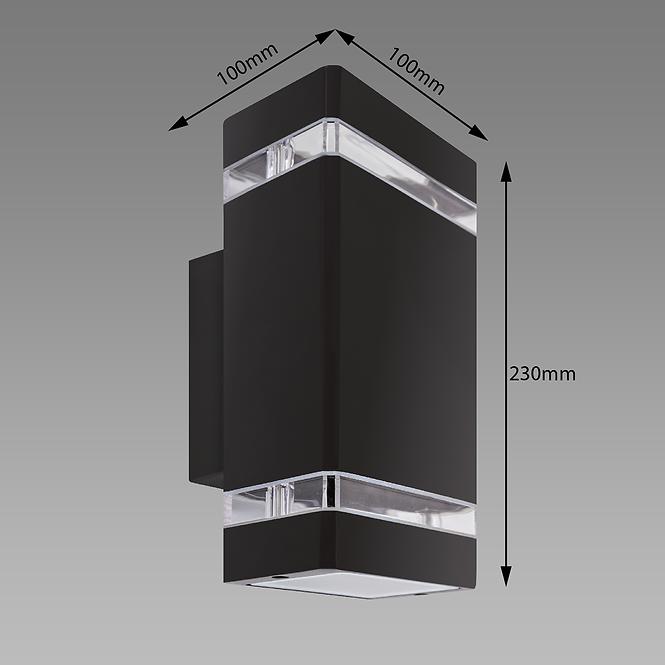 Lampa Bruno 2xGU10 D Black 04007 K2,2
