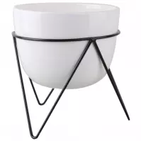 Obal na kvetináč Modern v stojane biely