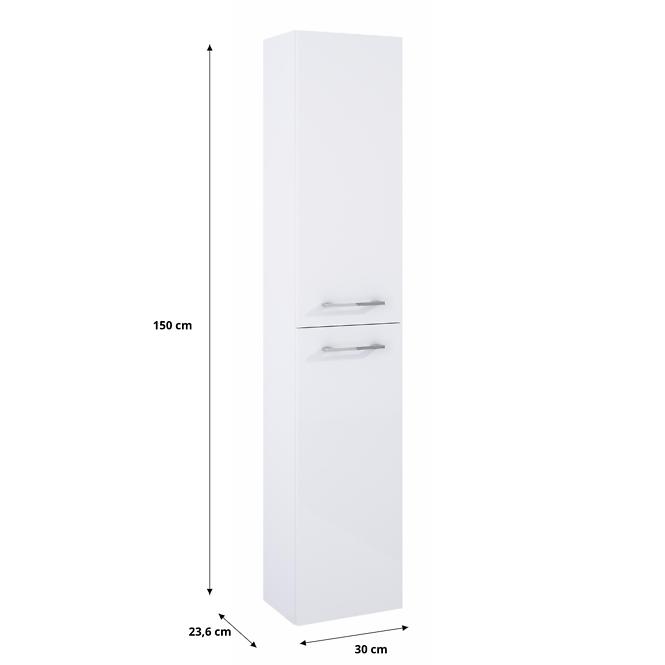 Vysoká skrinka Boa Vista New 30 2D biela