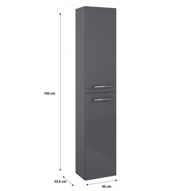 Vysoká skrinka Boa Vista New 30 2D antracit,2