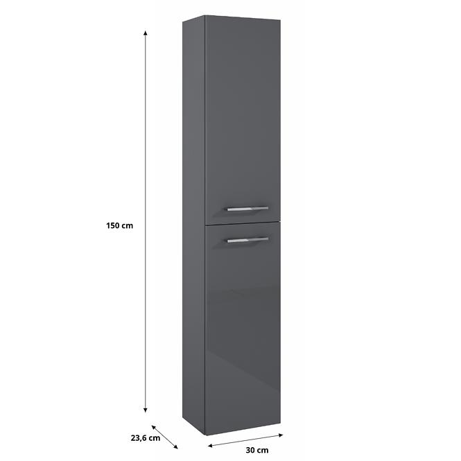 Vysoká skrinka Boa Vista New 30 2D antracit,2