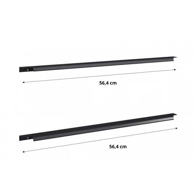 Úchytky Cetina čierne 60 cm 2 ks