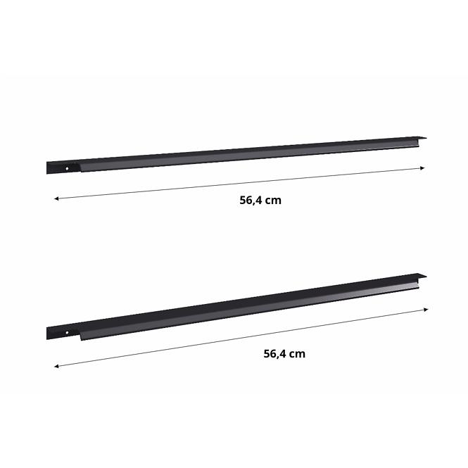 Úchytky Cetina čierne 60 cm 2 ks