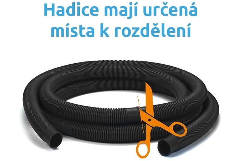 Hadica v metráži 5/4 diel 1 m čierna