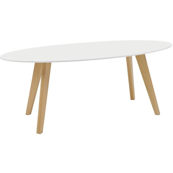 Konferenčný stolík  Frida 112X56X43.5 Biela / Prírodná,3