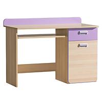 Písací stôl Lorento 10 jaseň coimbra/fialový