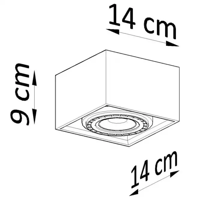 Stropná lampa Flynn 1 betón