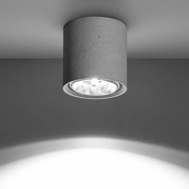 Stropná lampa Hegra betón,2