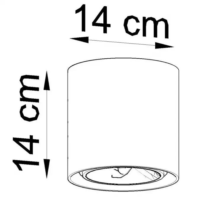 Stropná lampa Hegra betón,3