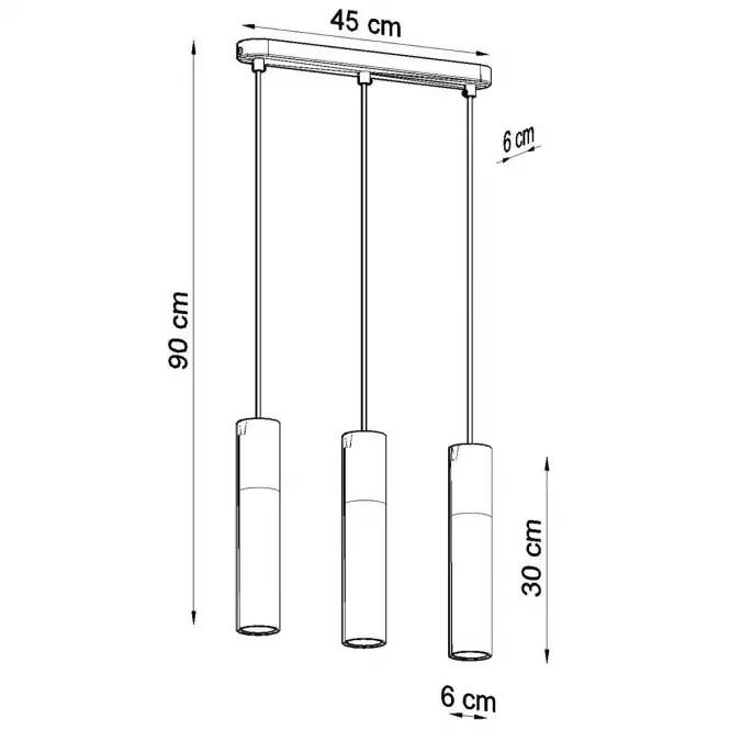 Závesná lampa Pennala 3 biela