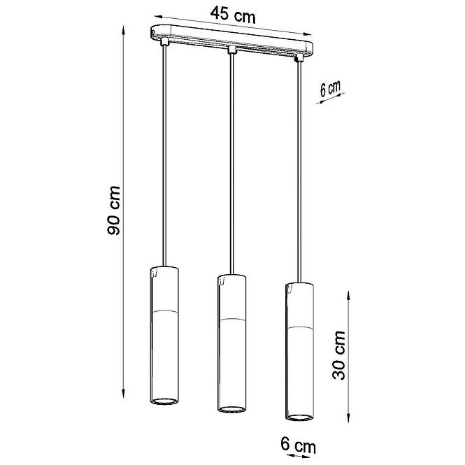 Závesná lampa Pennala 3 biela