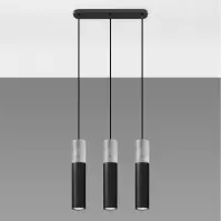 Závesná lampa Pennala 3 čierna