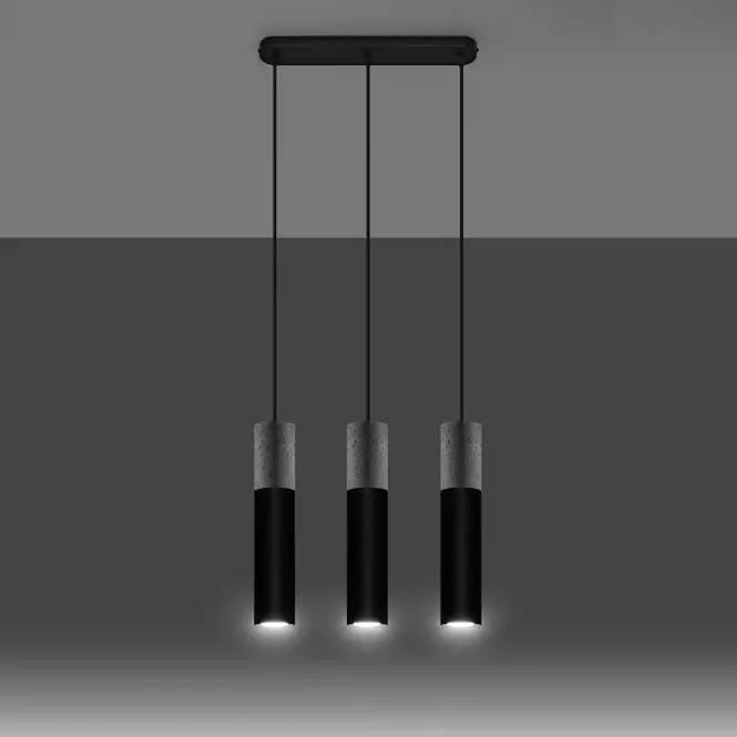 Závesná lampa Pennala 3 čierna