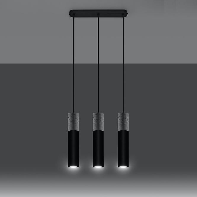 Závesná lampa Pennala 3 čierna