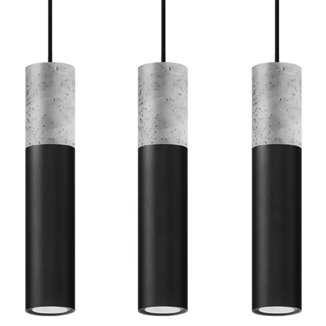 Závesná lampa Pennala 3 čierna