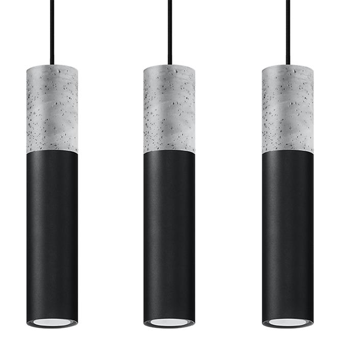 Závesná lampa Pennala 3 čierna