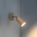 Nástenná lampa Rinne prírodné drevo