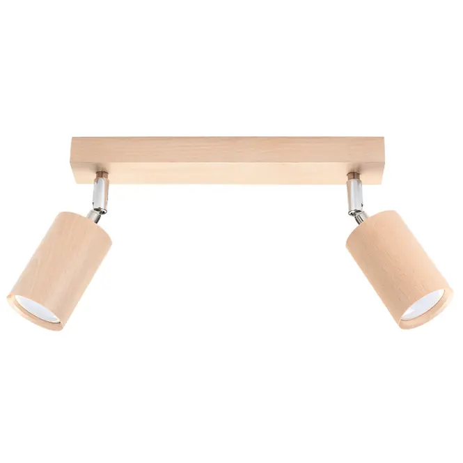Nástenná lampa Rinne 2 prírodné drevo,3