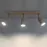 Nástenná lampa Rinne 3 prírodné drevo